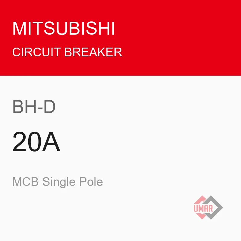 Mitsubishi BH-D 20A MCB Single Pole