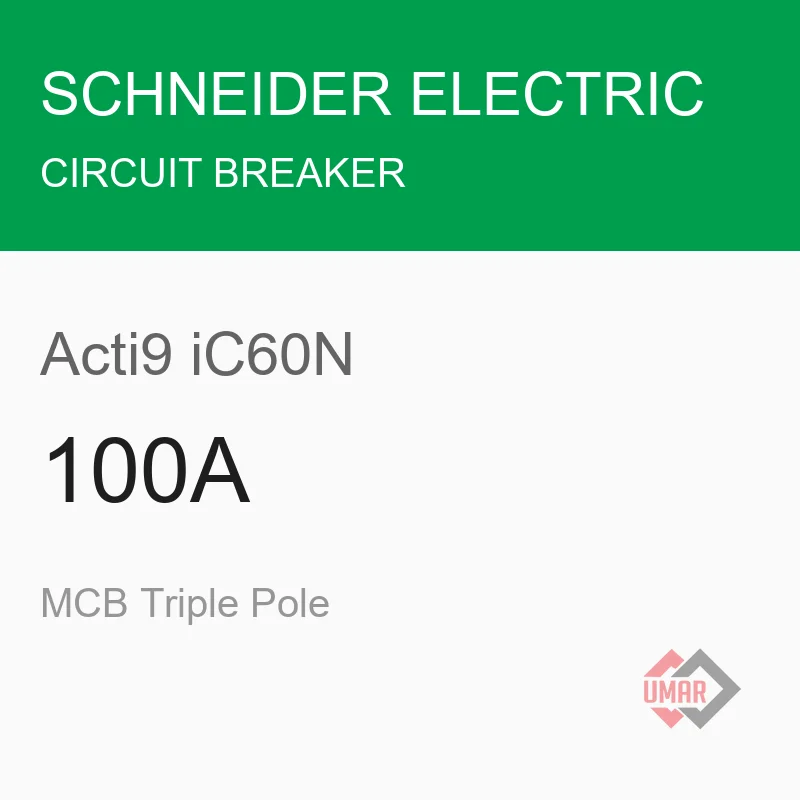 Schneider Electric Acti9 iC60N 100A MCB Triple Pole