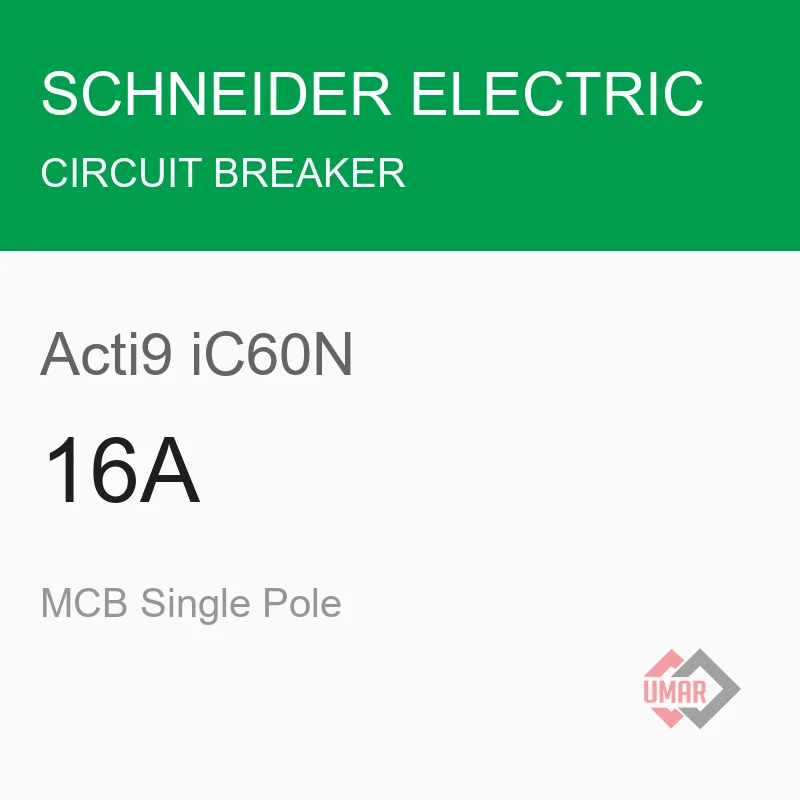Schneider Electric Acti9 iC60N 16A MCB Single Pole