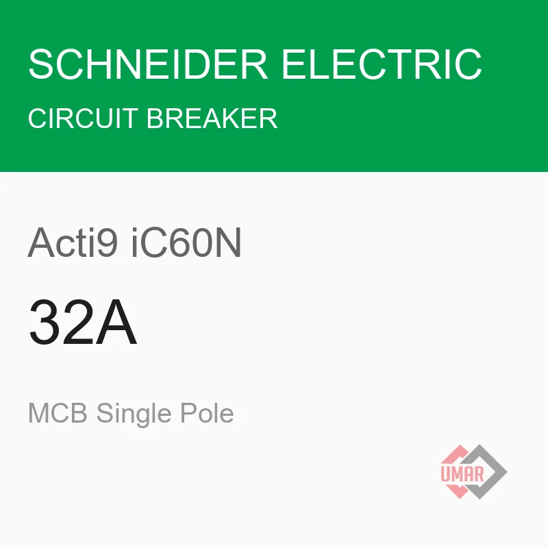Schneider Electric Acti9 iC60N 32A MCB Single Pole