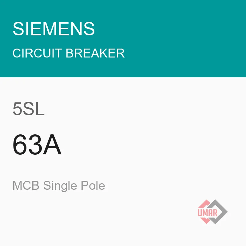 Siemens 5SL 63A MCB Single Pole
