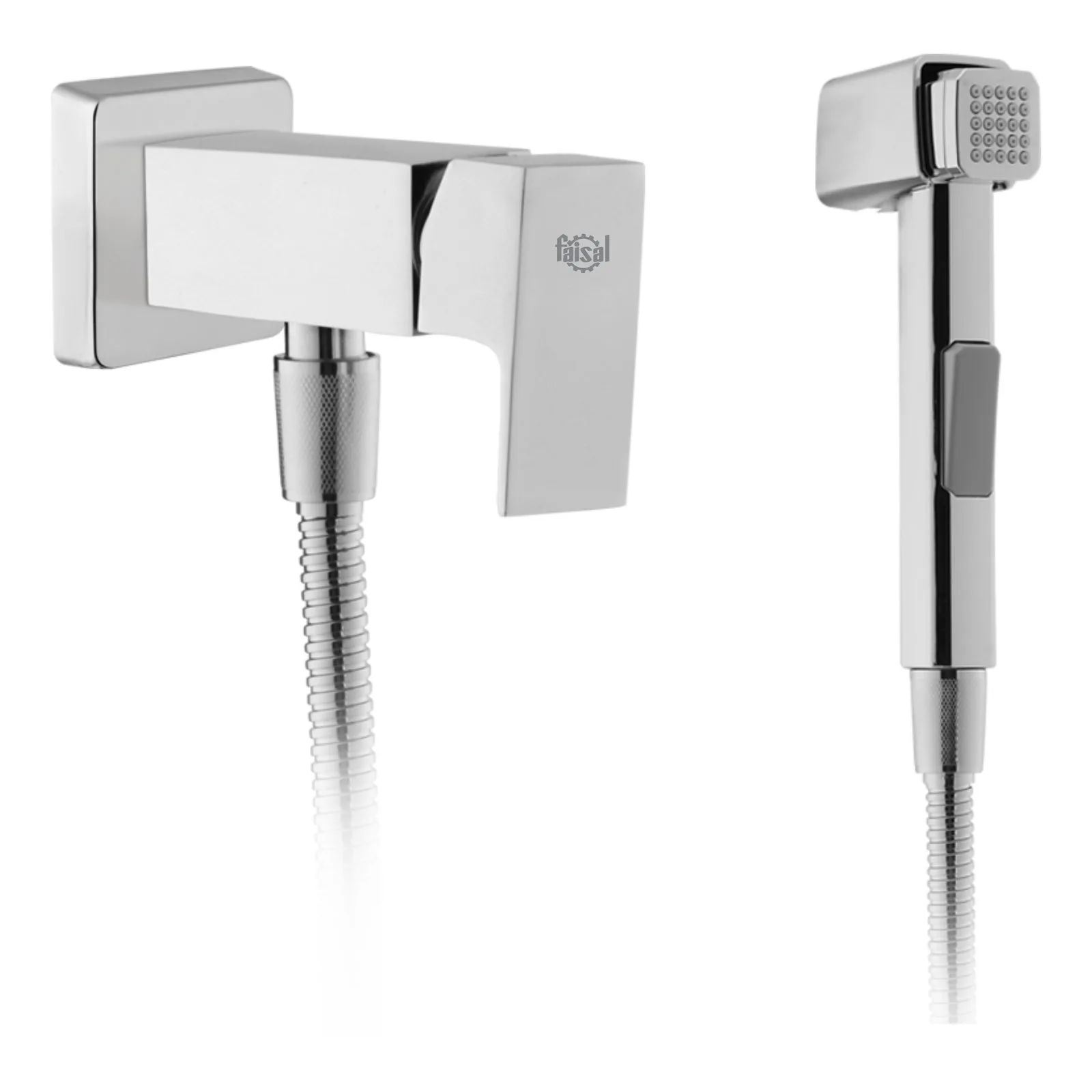 Single Lever Concealed For Toilet Shower Square (Hot & Cold)