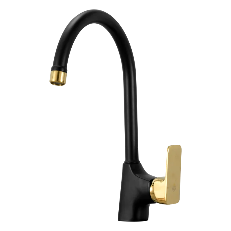 Sink Bowl Mixer Ultra Matt Black Gold