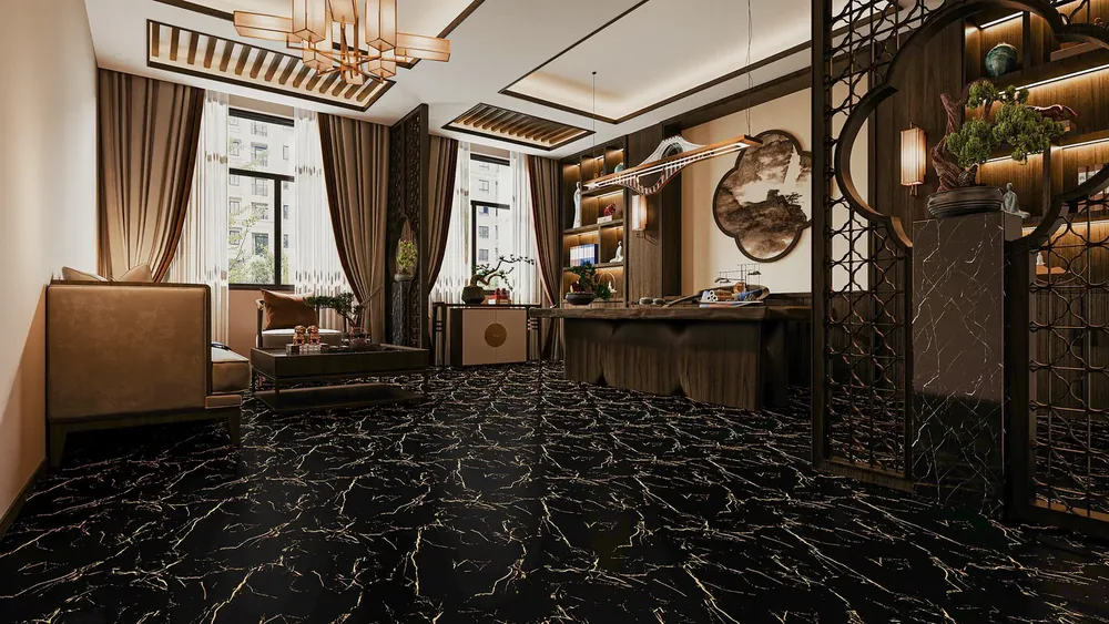 Ghani Abyss Vein Polished Porcelain Tile variant 2