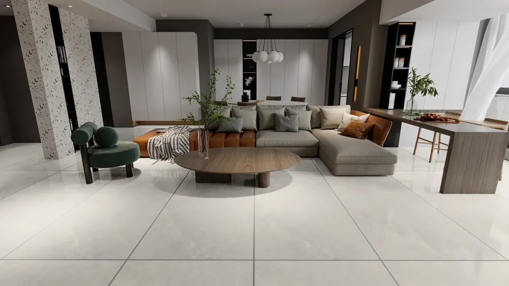 Ghani Arctic Silver Polished Porcelain Tile variant 4