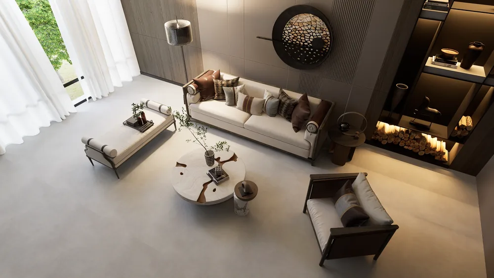 Ghani Ashen Matt Porcelain Tile variant 4