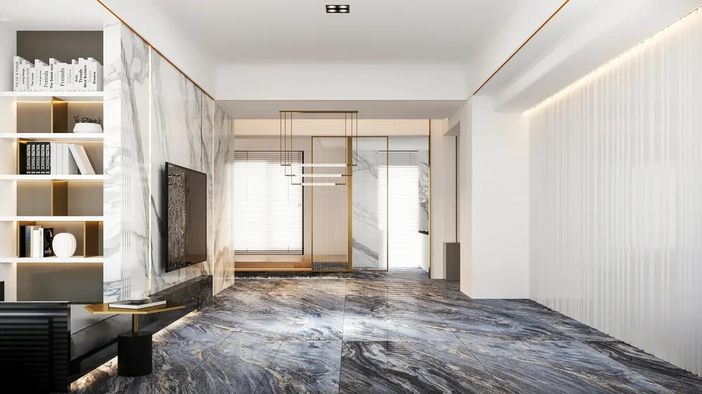 Ghani Azure Blaze Polished Porcelain Tile variant 2