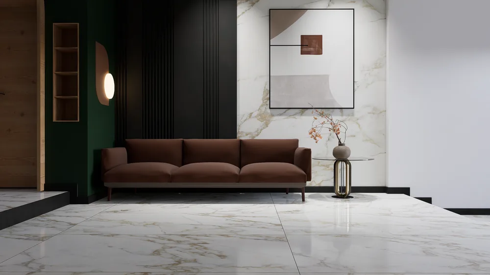 Ghani Calacatta Gold Polished Porcelain Tile variant 4