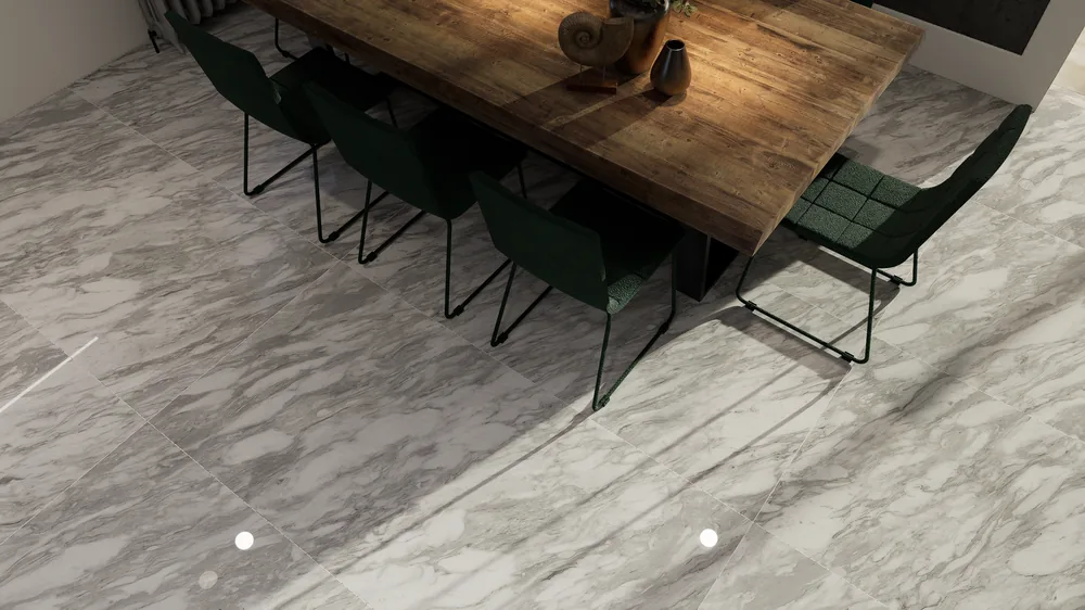 Ghani Carrara Mist Polished Porcelain Tile variant 4