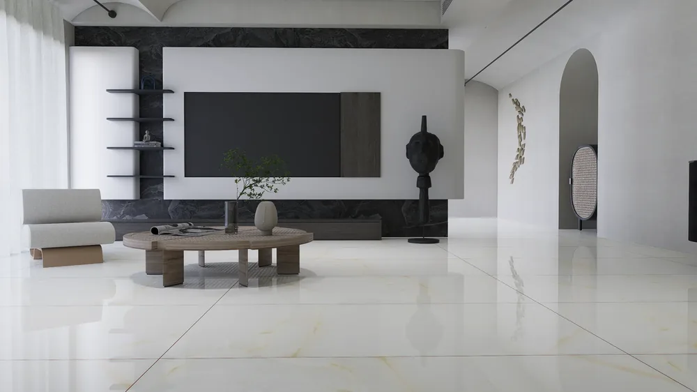 Ghani Ivory Veil Quartz Polished Porcelain Tile variant 3