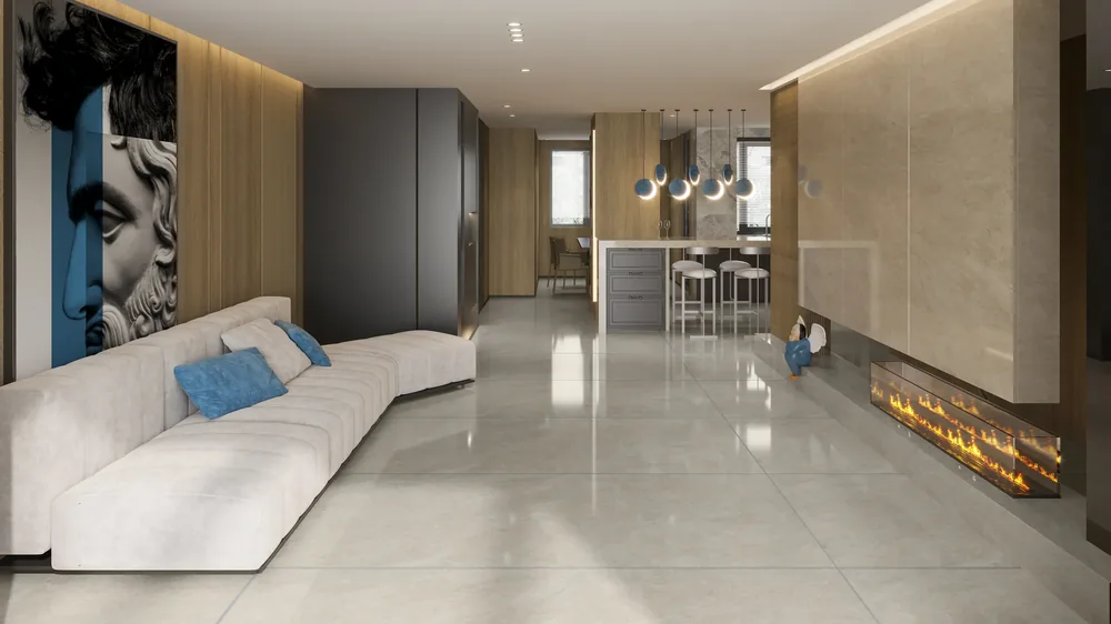 Ghani Misty Taupe Polished Porcelain Tile variant 4