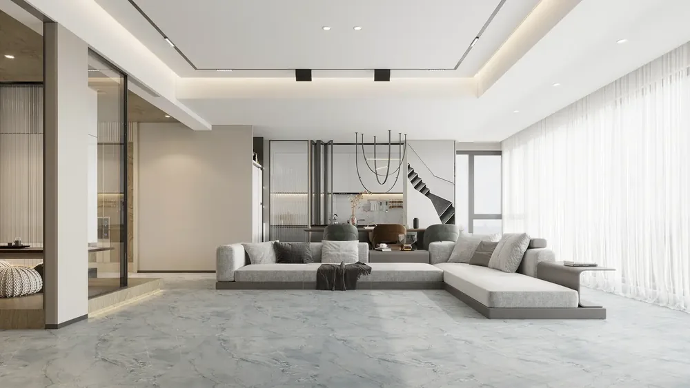 Ghani Pewter Polished Porcelain Tile variant 4