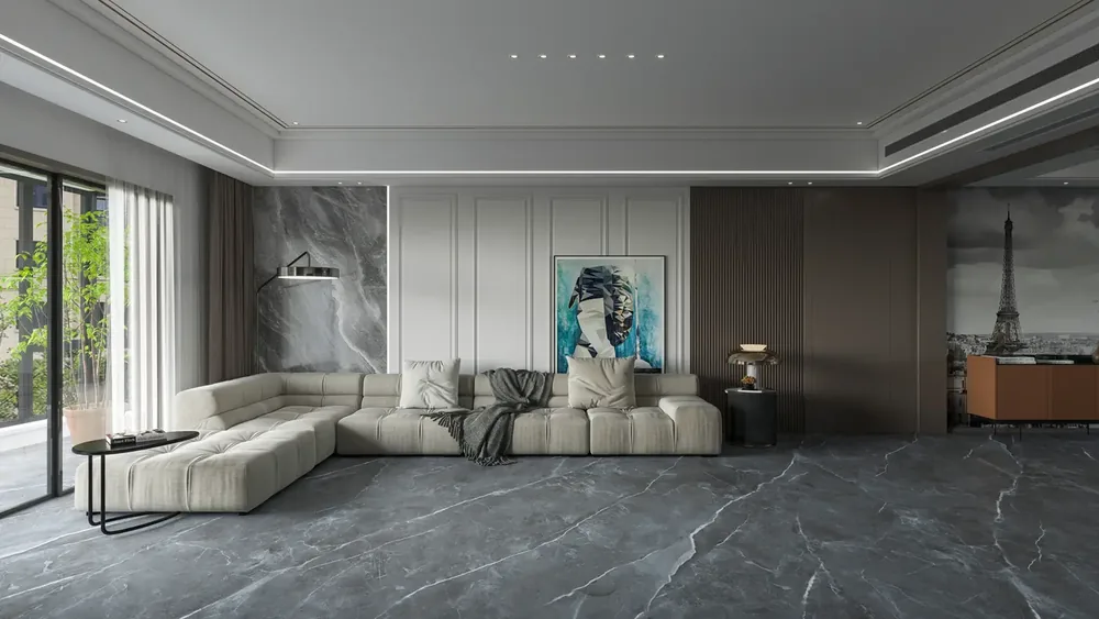 Ghani Raven Polished Porcelain Tile variant 4