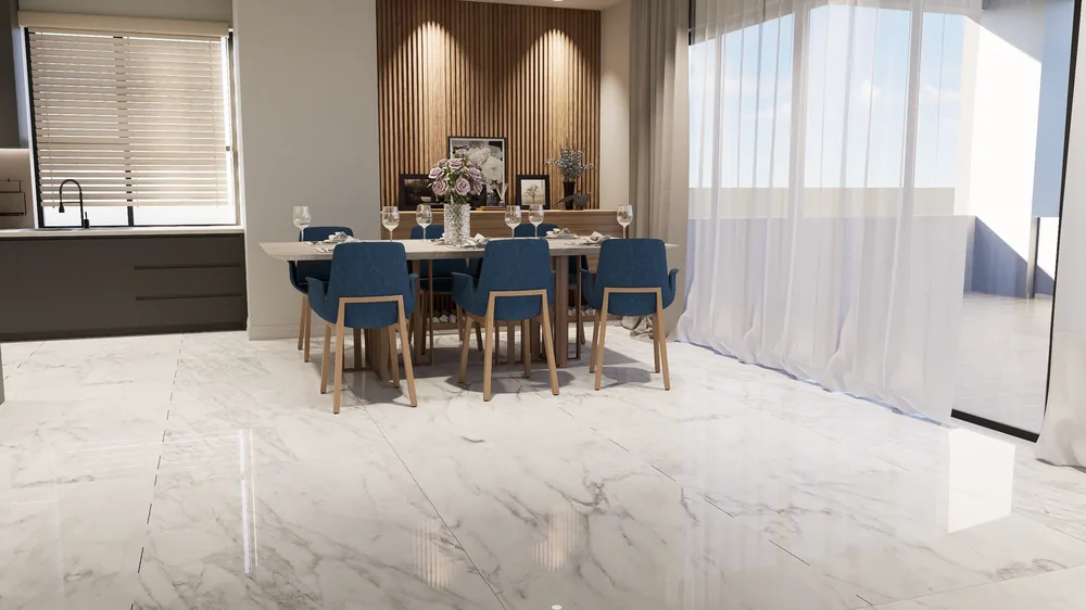 Ghani Statuario Lux Polished Porcelain Tile variant 4