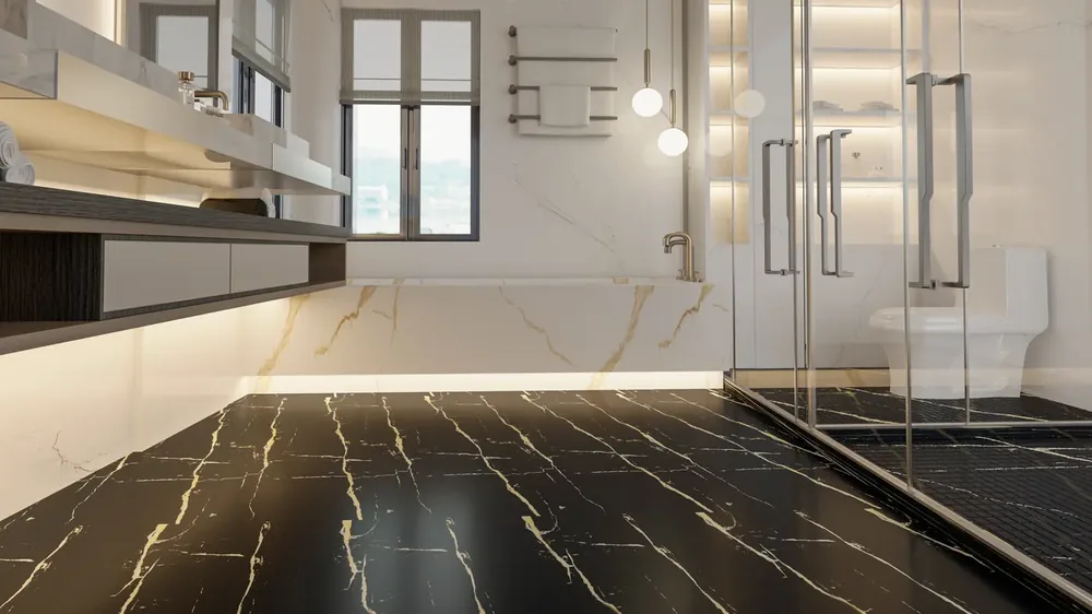 Ghani Stellar Noir Polished Porcelain Tile variant 2