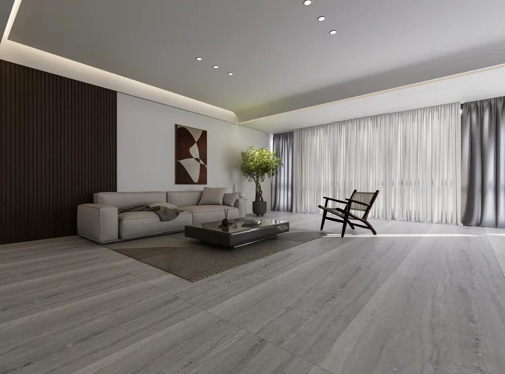 Ghani Stria Grey Polished Porcelain Tile variant 4