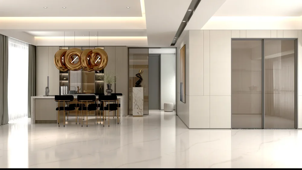 Ghani Tasman Gold Polished Porcelain Tile variant 4