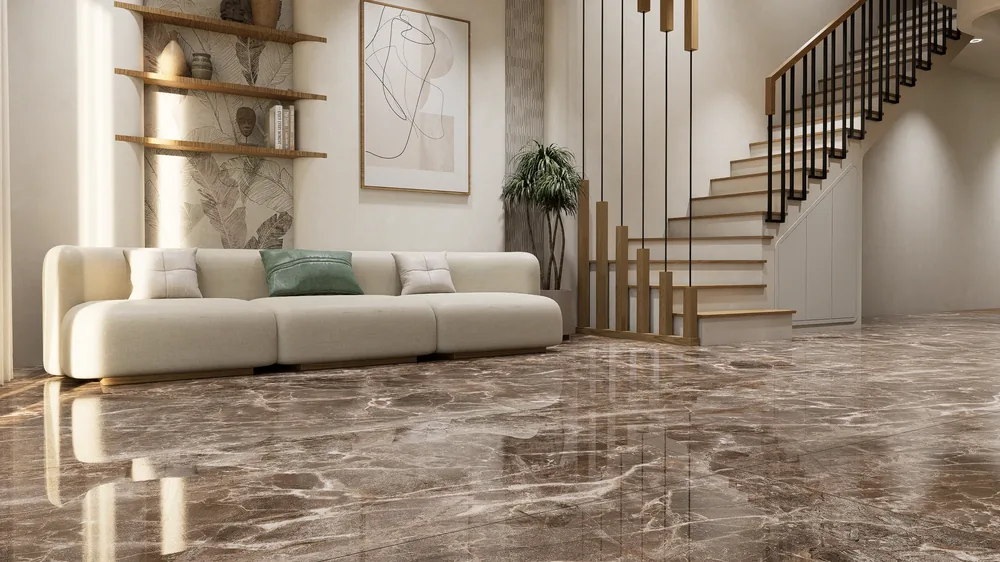 Ghani Walnut Marble Polished Porcelain Tile variant 4