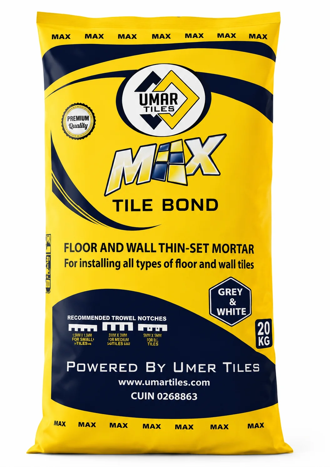 Max Tile Bond — Grey