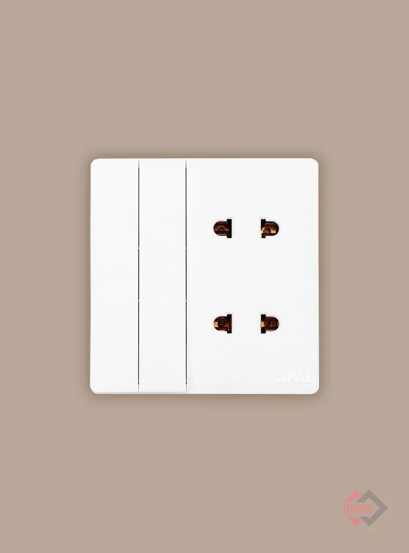 Opal 2 Switches + 2 Sockets (Prium Series)