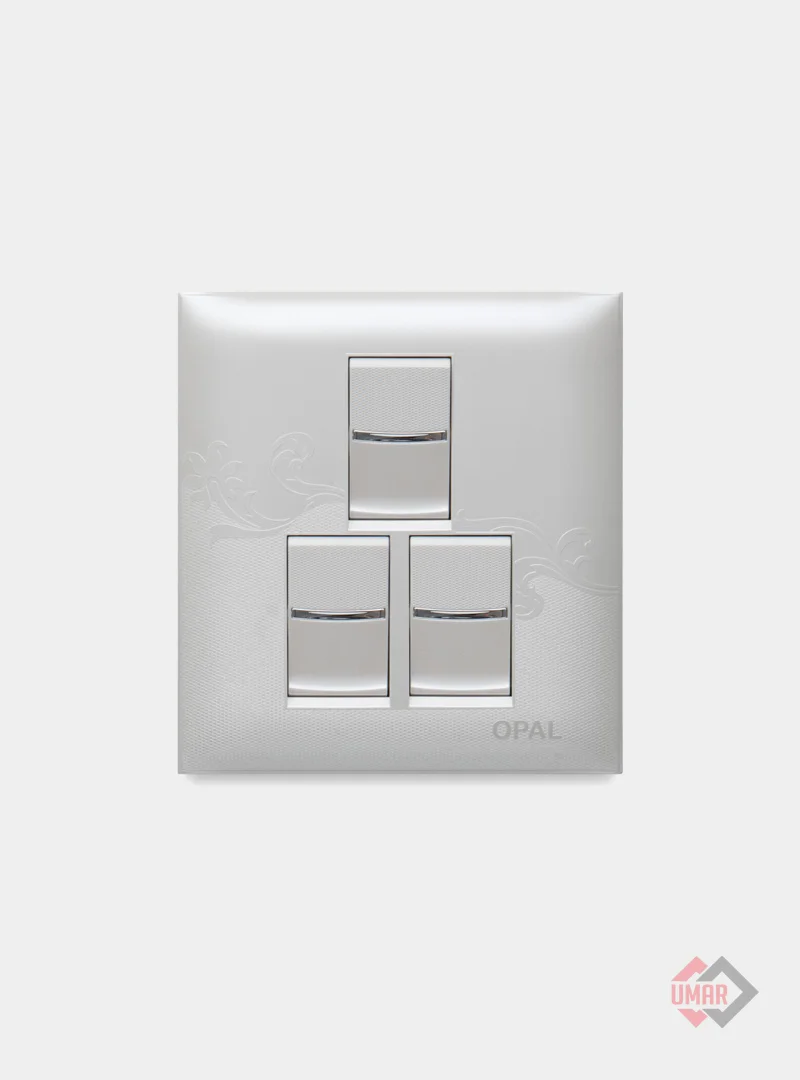 Opal 3 Gang Switch (Rose Series)