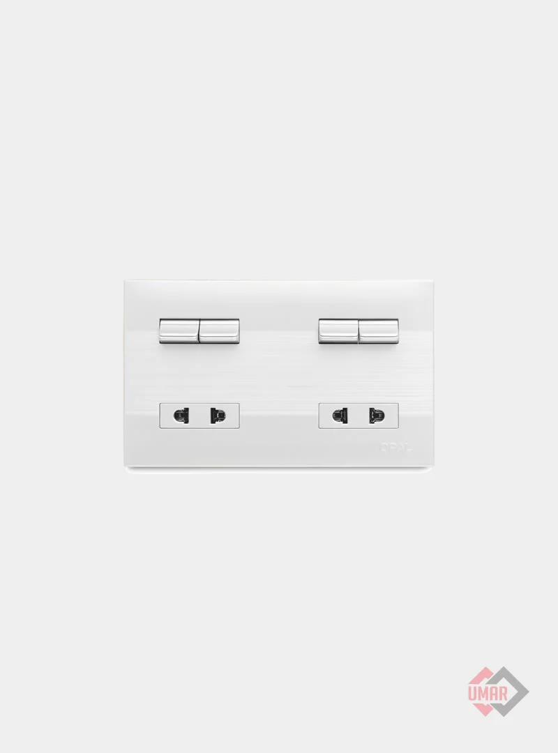 Opal 4 Switches + 2 Sockets (Century Series)