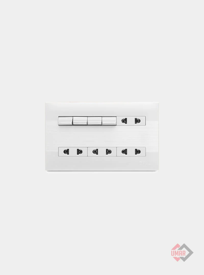 Opal 4 Switches + 4 Sockets (Century Series)