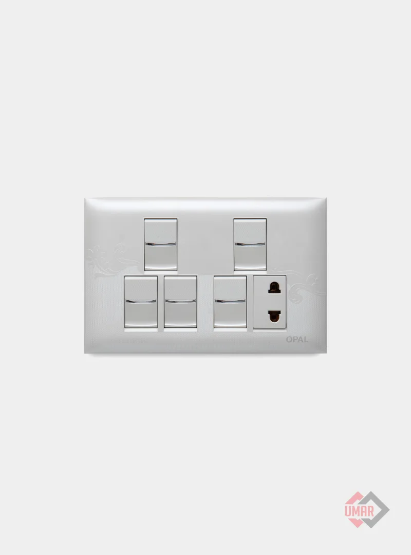 Opal 5 Switches + 1 Socket (Rose Series)