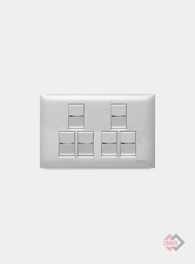 Opal 6 Gang Switch (Rose Series)
