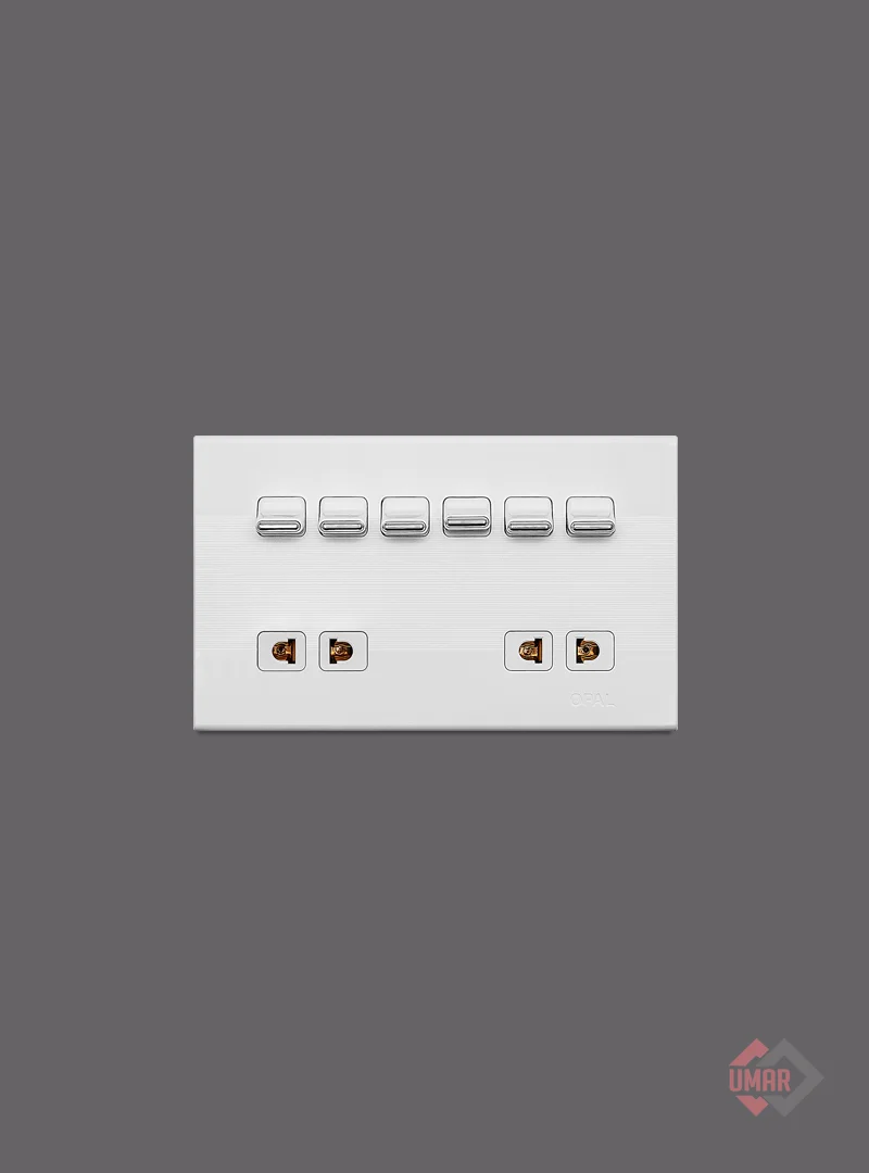 Opal 6 Switches + 2 Sockets (Pride Series)