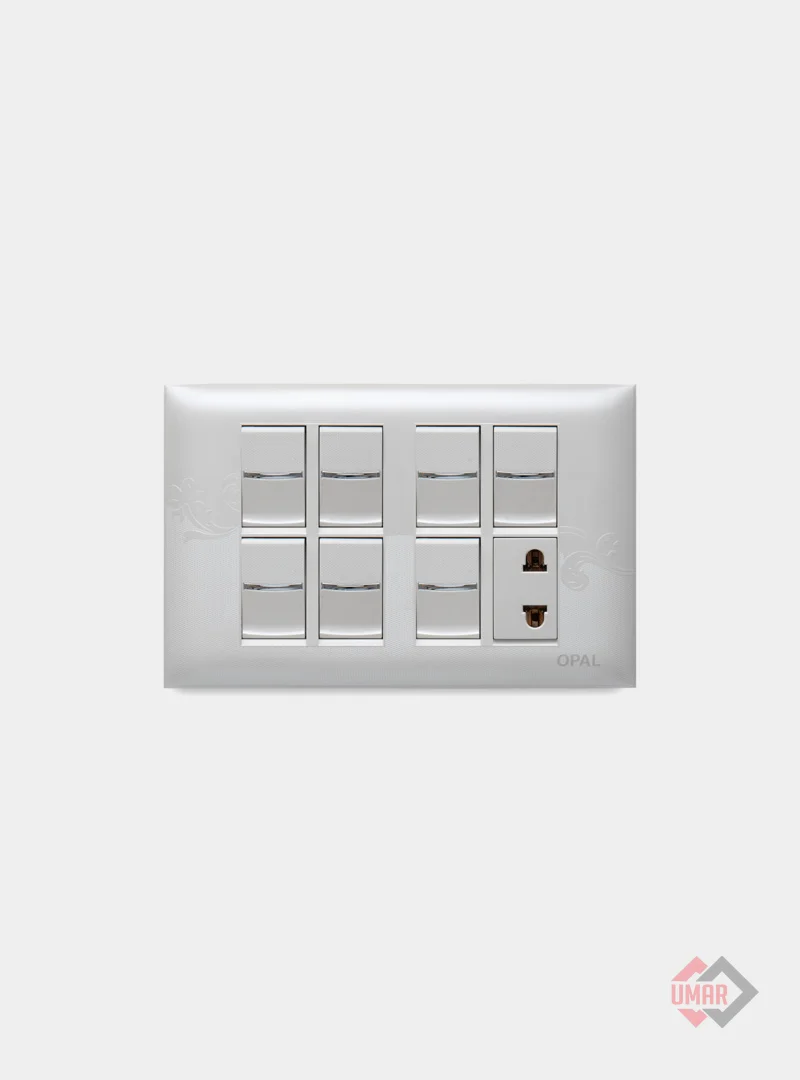Opal 7 Switches + 1 Socket (Rose Series)