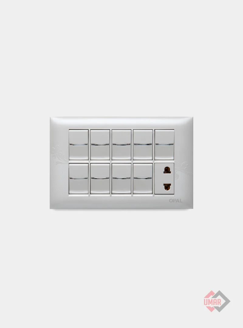 Opal 9 Switches + 1 Socket (Rose Series)