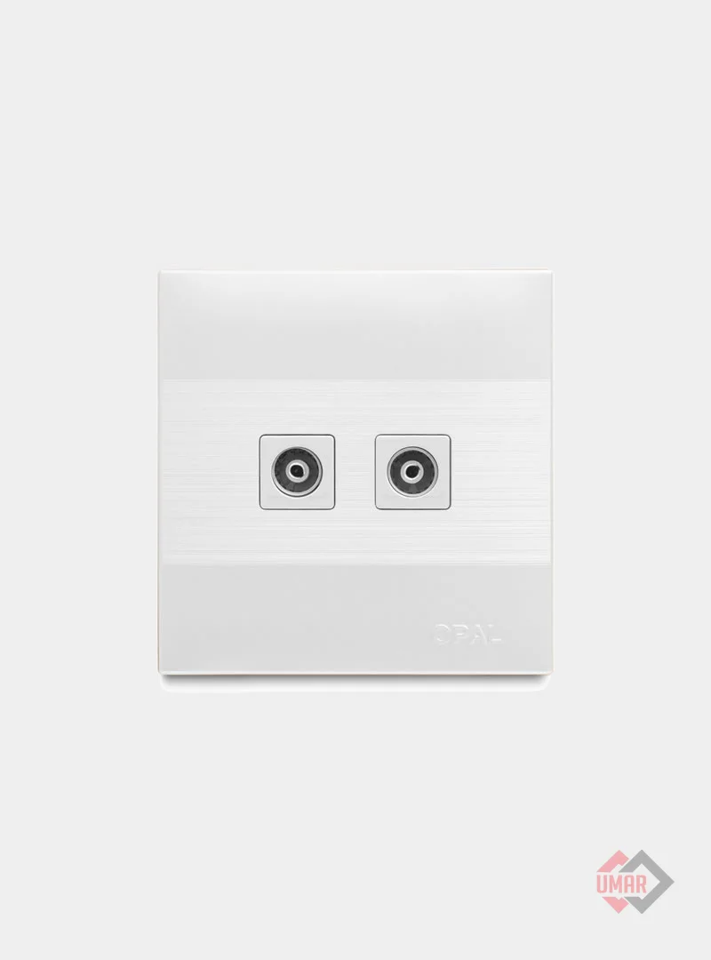 Opal Double TV Sockets (Century Series)