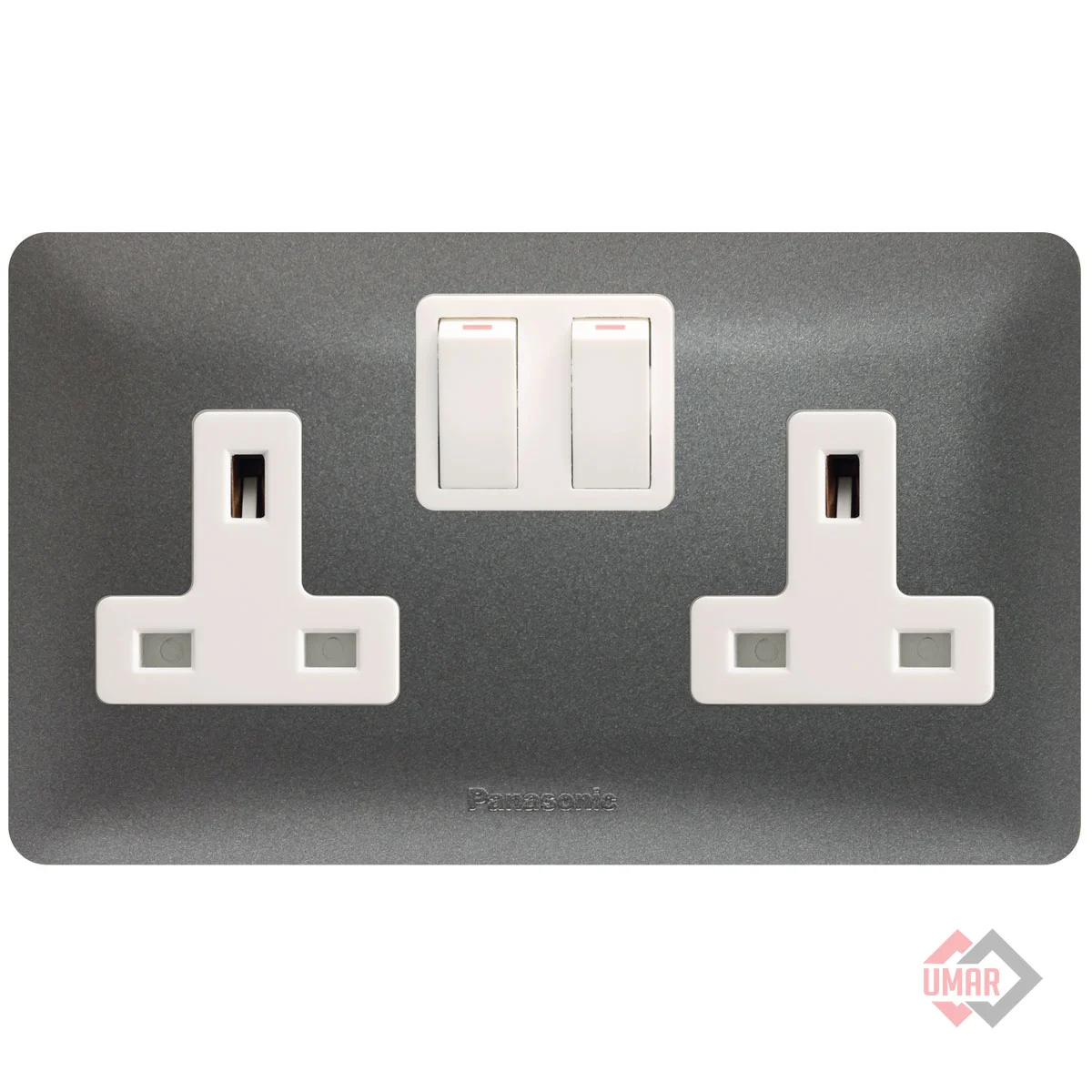 Panasonic 2G DP Switched BS Socket (Simplus Series)