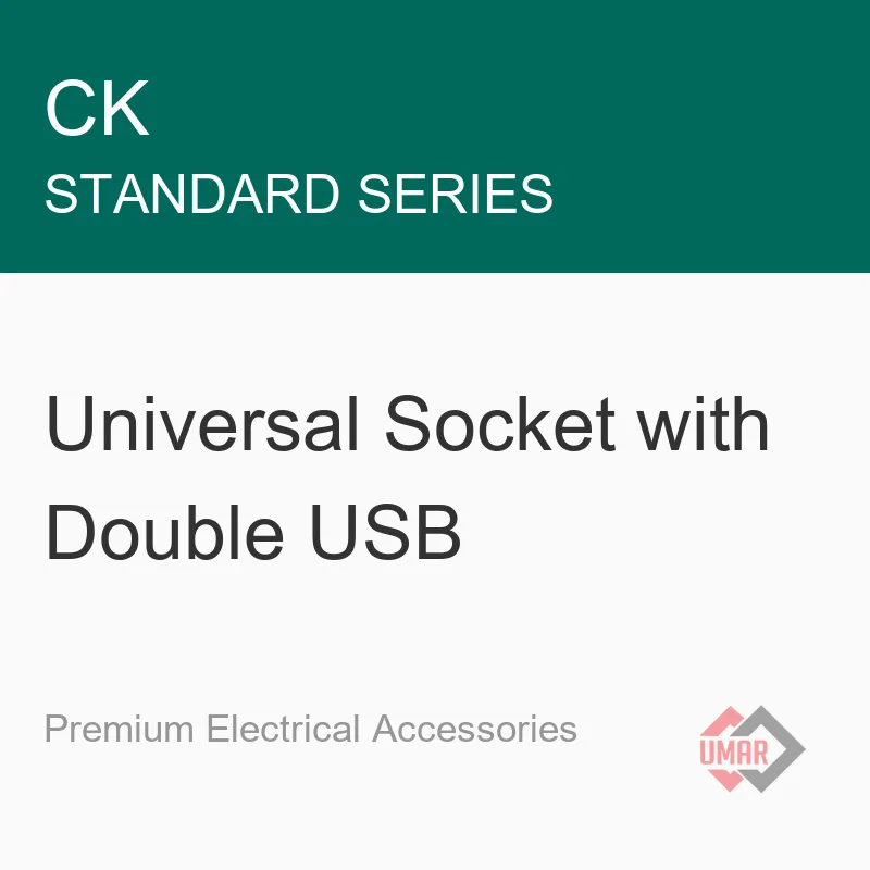 CK Universal Socket with Double USB (Standard Series)