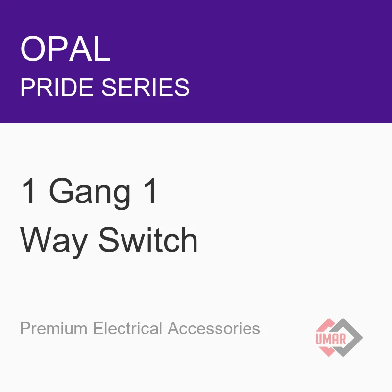 Opal 1 Gang 1 Way Switch (Pride Series)