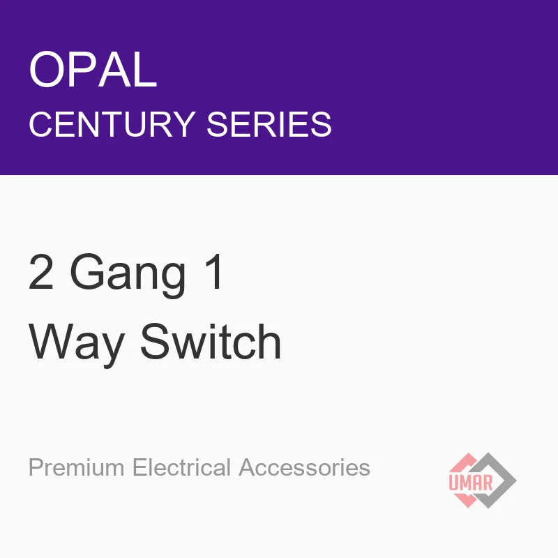 Opal 2 Gang 1 Way Switch (Century Series)