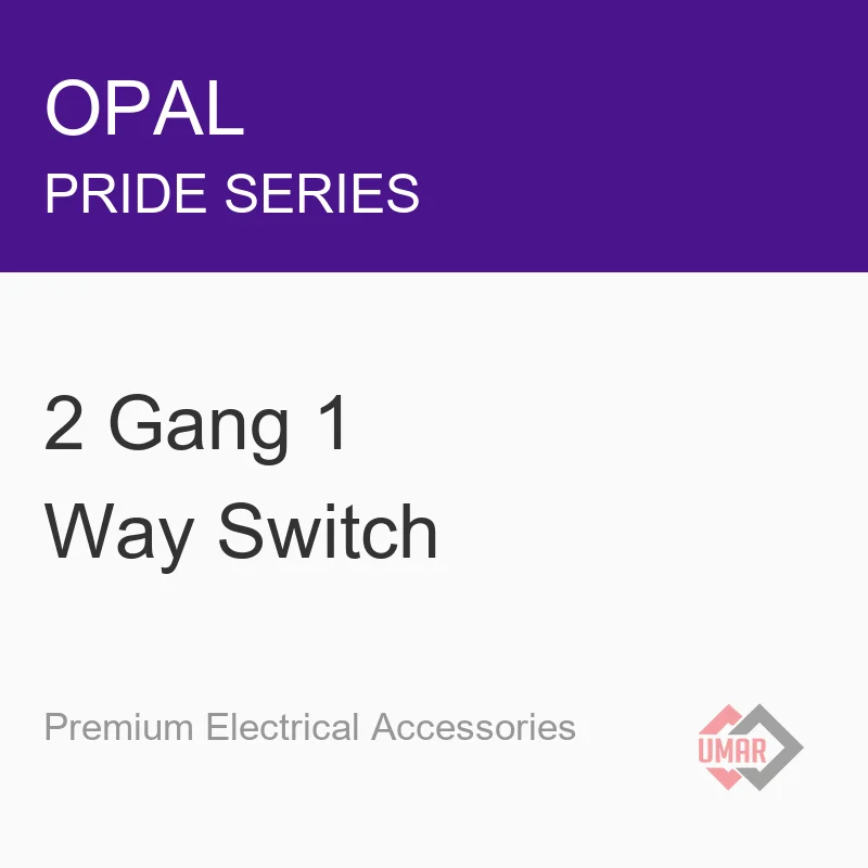 Opal 2 Gang 1 Way Switch (Pride Series)