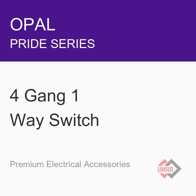 Opal 4 Gang 1 Way Switch (Pride Series)