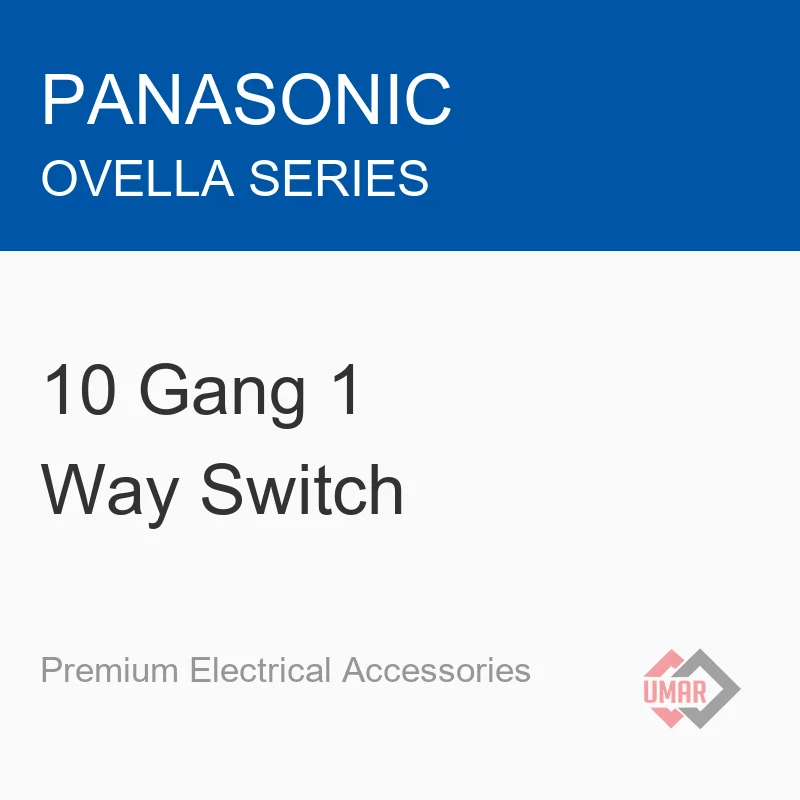 Panasonic 10 Gang 1 Way Switch (Ovella Series)