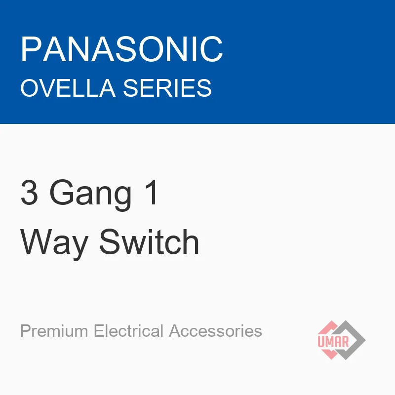 Panasonic 3 Gang 1 Way Switch (Ovella Series)