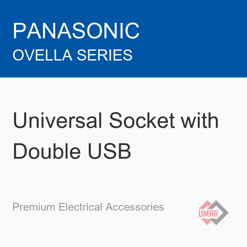 Panasonic Universal Socket with Double USB (Ovella Series)