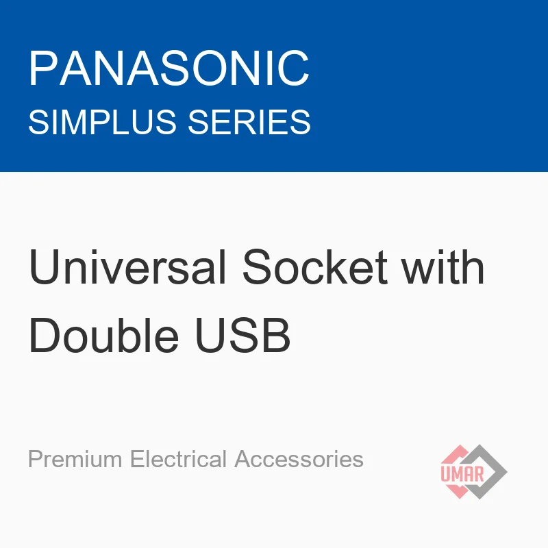 Panasonic Universal Socket with Double USB (Simplus Series)